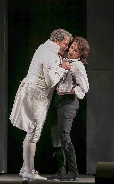 Matthew Polenzani and Joyce DiDonato in Mozart's "La Clemenza di Tito" at Lyric Opera. Photo: Todd Rosenberg