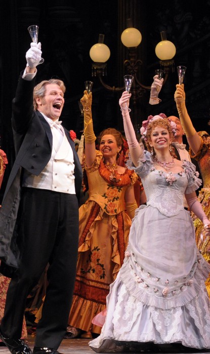 Bo Skovhus and Daniela Fally in Johann Strauss Jr's "Die Fledermaus." Photo: Dan Rest 