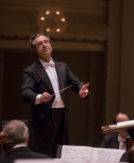 Riccardo Muti conducted the Chicago Symphony Orchestra in Bruckner's Symphony No. 7 Thursday night. Photo: Todd Rosenberg