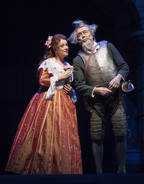 Ferruccio Furlanetto in the title role and Clementine Margaine as Dulcinee in Massenet's "Don Quichotte" at Lyric Opera. Photo: Todd Rosenberg 
