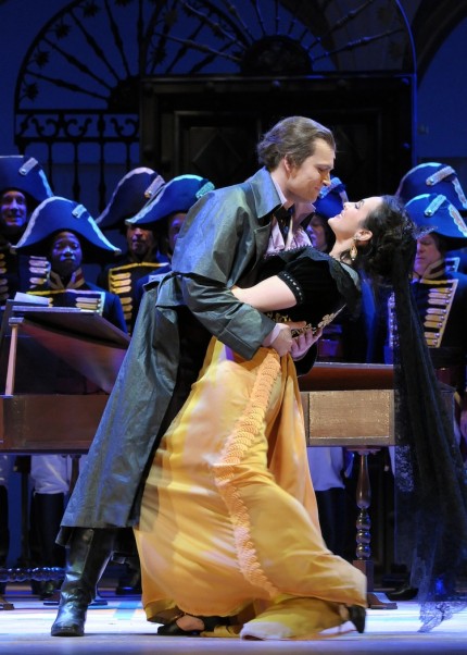 Alek Shrader and Isabel Leonard in Rossini's "The Barber of Seville" at Lyric Opera. Photo: Dan Rest