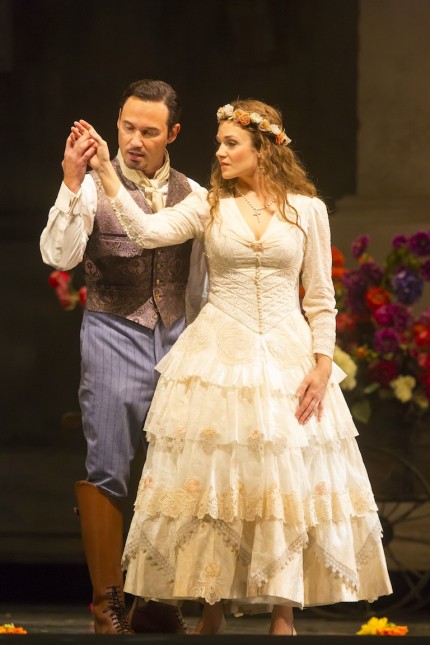 Mariusz Kwiecien and Andriana Chuchman in Mozart's "Don Giovanni" at the Lyric Opera of Chicago. Photo: Todd Rosenberg