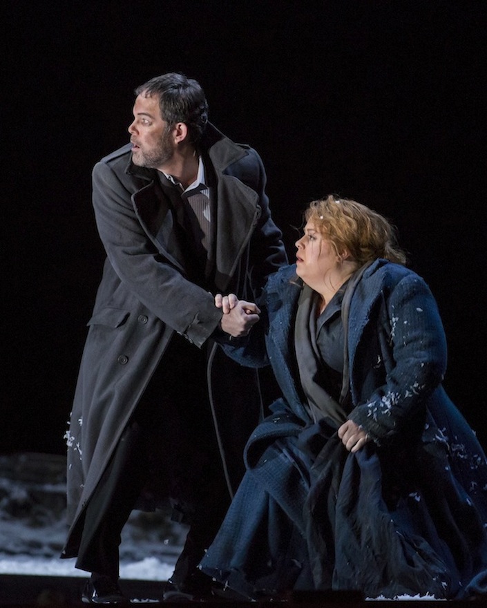 Gerald Finley as Wolfram and Amber Wagner as Elisabeth in Lyric Opera's "Tannhauser." Photo: Todd Rosenberg