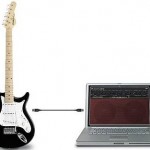 eletric guitar and computer