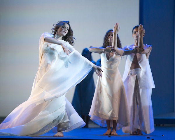 Andriana Chuchman with Joffrey Ballet dancers in "Orphée et Eurydice." Photo: Todd Rosenberg
