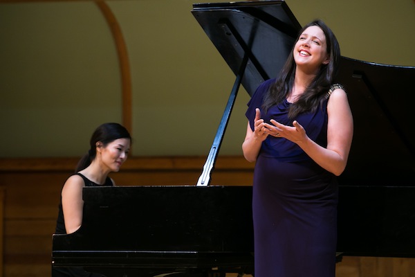 Susanna Phillips performed with Myra Huang Thursday night at the Collaborative Works Festival. Photo; Elliot Mandel