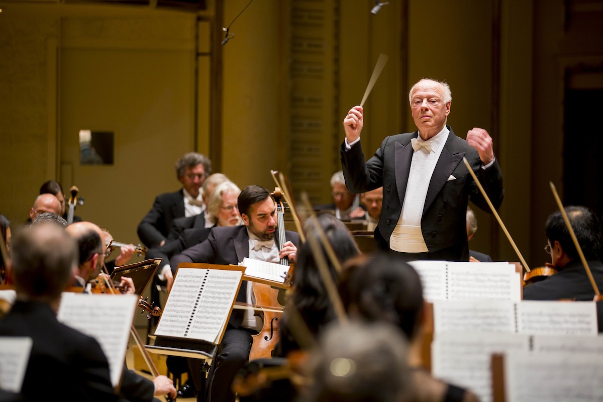 Bernard Haitink conducted the Chicago Symphony Orchestra in Bruckner's Symphony No. 4 Thursday night. Photo: Todd Rosenberg