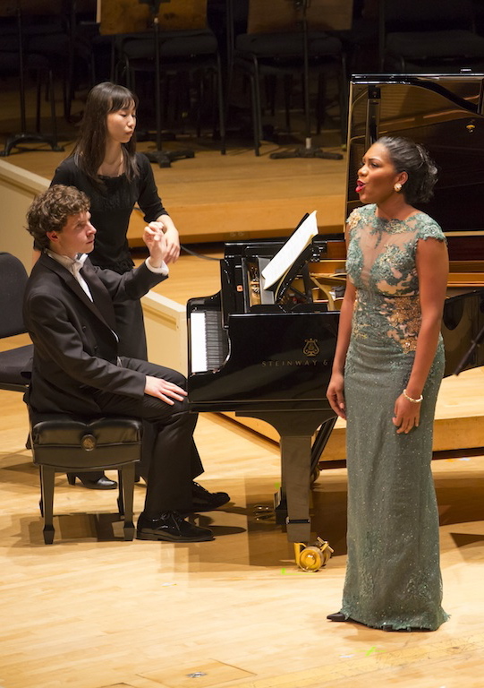 J'nai Bridges performs Ravel's "Chansons madecasses" with pianist-conductor Matthew Aucoin Thursday night at Symphony Center. Photo: Todd Rosenberg