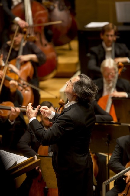 Riccardo Muti led the Chicago Symphony Orchestra in music of Scriabin and Tchaikovsky Thursday night. Photo: Todd Rosenberg