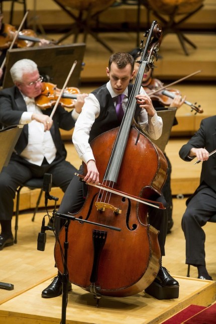 Alexander Hanna performed Johann Baptist Vanhal's Double Bass Concerto in D major Thursday night with James Conlon and the Chicago Symphony Orchestra. Photo: Todd Rosenberg
