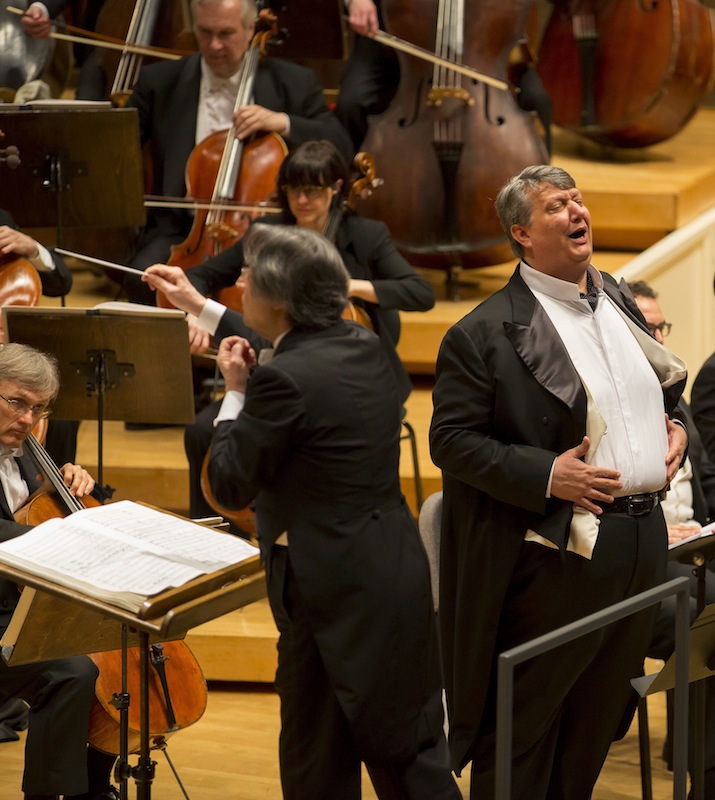 Riccardo Muti conducted the CSO in Verdi's "Falstaff" Thursday night with Ambrogio Maestri in the title role. Photo: Todd Rosenberg