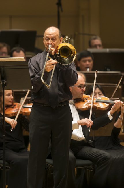 Michael Mulcahy performed the world premiere of Carl Vine's "Five Hallucinations" with conductor James Gaffigan and the Chicago Symphony Orchestra Thursday night. Photo: Todd Rosenberg