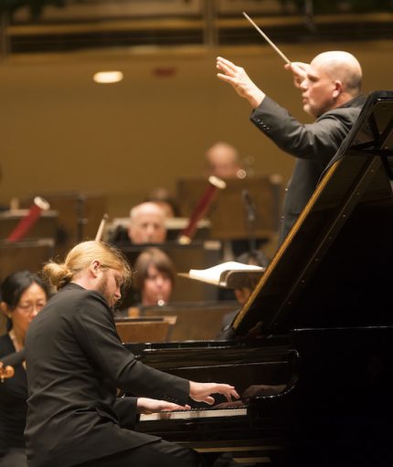 Denis Kozhukhin performed Rachmaninoff's Piano Concerto No. 2 Thursday night with Jaap van Zweden conducting the Chicago Symphony Orchestra. Photo: Todd Rosenberg