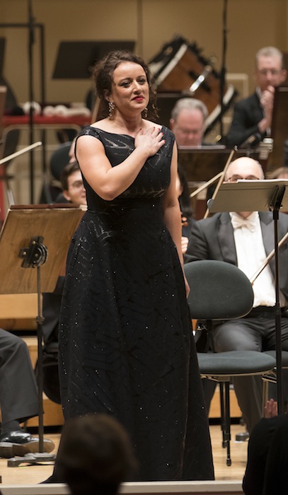 Clémentine Margaine performed Chaussons' "xxx " with the CSO. Photo: Todd Rosenberg