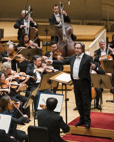 Riccardo Muti conducted the Chicago Symphony Orchestra in music of Mozart and Haydn Thursday night. Photo: Todd Rosenberg 