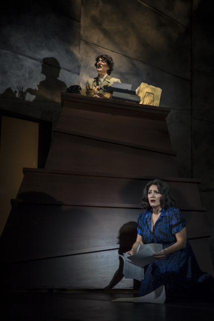 Patricia Racette stars as Magda Sorel with Audrey Babcock as the Secretary in Gian Carlo Menotti's "The Consul" at Chicago Opera Theater. Photo: Liz Lauren