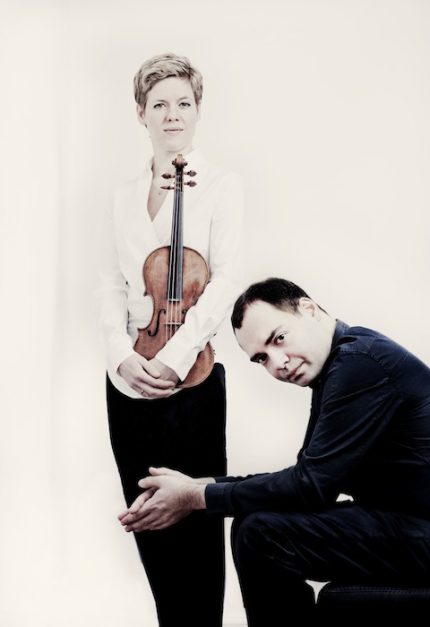 Isabelle Faust and Alexander Melnikov performed Friday night at Mandel Hall. Photo: Marco Borggreve