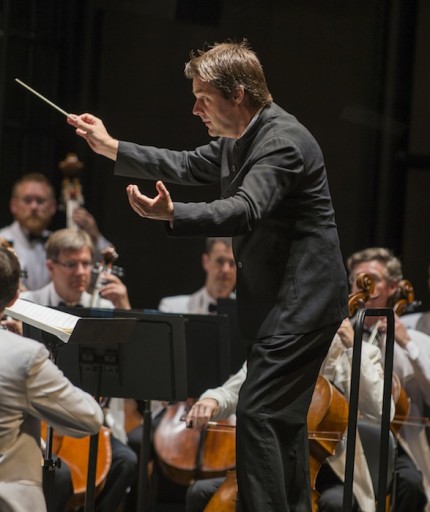 Christoph  König conducted the Grant Park Orchestra in Bruckner's Symphony No. 6 Friday night  at the Harris Theater. Photo: Norman Timonera