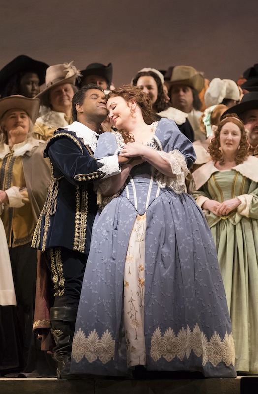 Albina Shagimuratova and Lawrence Brownlee star in Bellini's "I Puritani" at Lyric Opera. Photo: Todd Rosenberg 