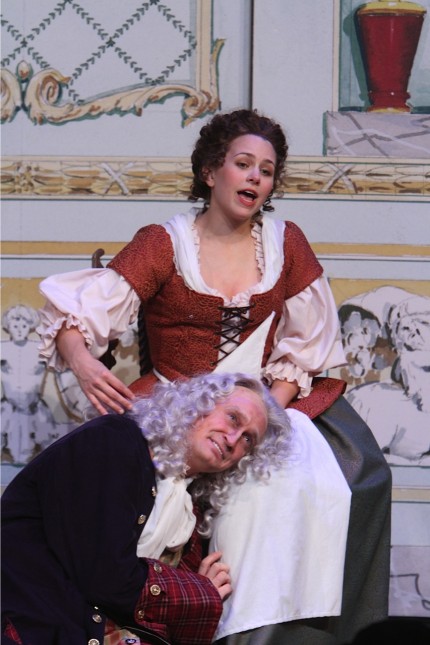 Ryan de Ryke and Erica Schuller in Haymarket Opera's production of  Telemann’s “Pimpinone” Photo by Chuck Osgood