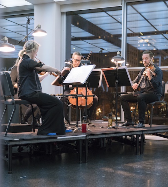 The Spektral Quartet performed Morton Feldman's String Quartet No. 2 Saturday night at the Museum of Contemporary Art. Photo: MCA