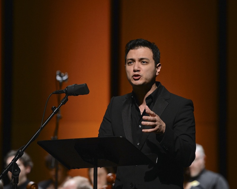 Nicholas Phan sang the role of the Evangelist in Bach's "St. John Passion" Friday night at the Harris Theater. Photo: EElan Photos 
