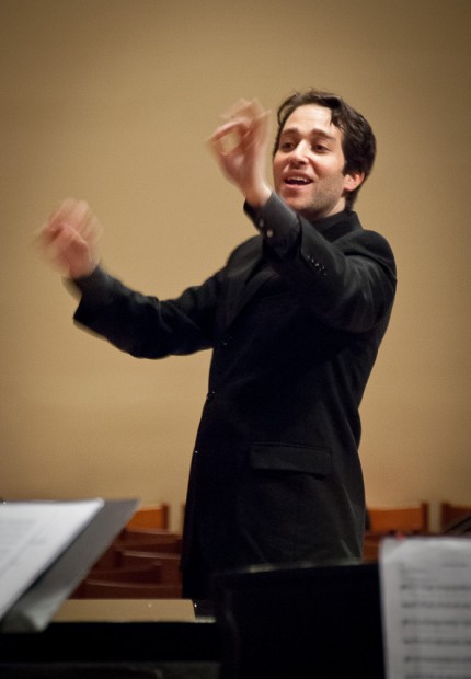 Steven Fox conducted Music of the Baroque's holiday program Friday night at St. Michael's Church.