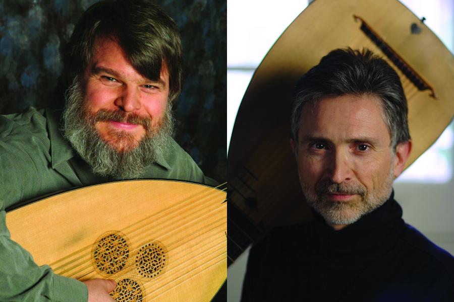 Lutenists Paul O'Dette and Ronn McFarlane performed Sunday at the Logan Center for the Arts. 